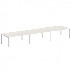 Metal System Переговорный стол (3 столешницы) на П-оразном м/к БП.ПРГ-3.5 Дуб Наварра/Металл Серый 5