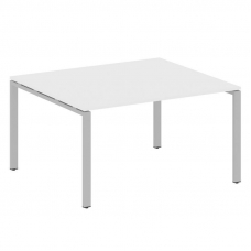 Metal System Переговорный стол (1 столешница) на П-образном м/к БП.ПРГ-1.3 Белый/Металл Серый 1400*1