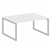 Metal System Quattro Переговорный стол (1 столешница) на О-образном м/к 50БО.ПРГ-1.4 Белый/Металл Се