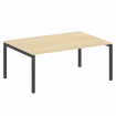 Metal System Quattro Переговорный стол (1 столешница) на П-образном м/к 50БП.ПРГ-1.5 Акация Лорка/Ме
