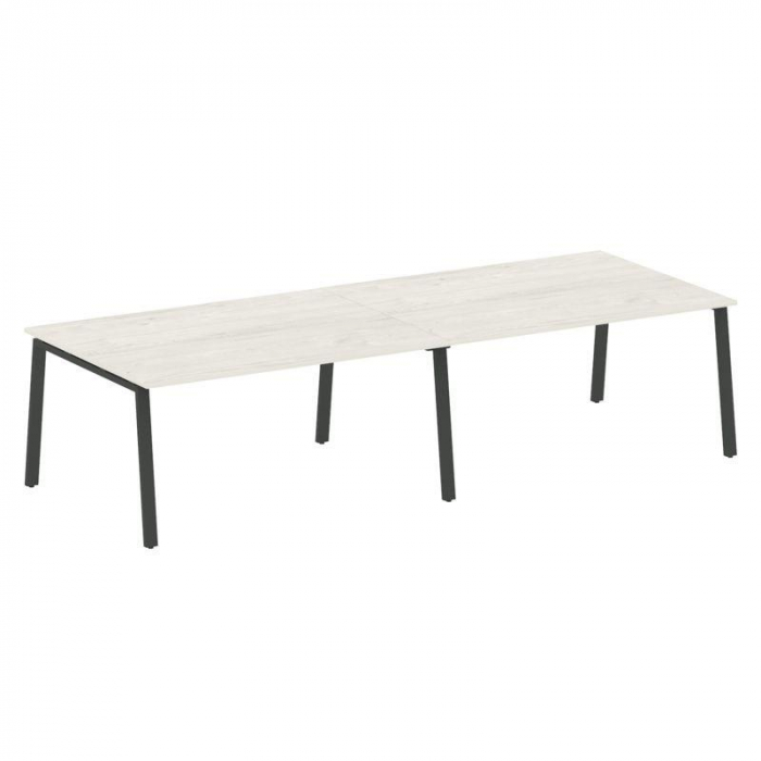Metal System Переговорный стол (2 столешницы) на А-образном м/к БА.ПРГ-2.4 Дуб Наварра/Металл Антрац