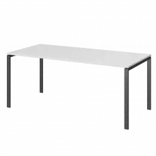 Стол на металлокаркасе для заседаний АМ-0058 Белый/Антрацит 1800x850x760 Арго-М