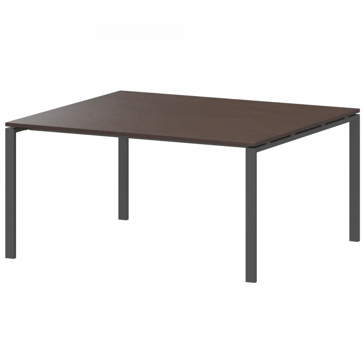 Стол на металлокаркасе для заседаний АМП-160 Дуб венге/Антрацит 1236x1236x760 Арго-М