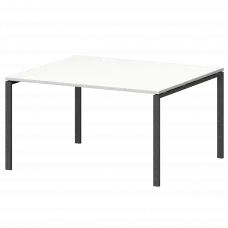 Стол переговорный на металлокаркасе СМСП-П-16.123.Пр25 Белый/Антрацит 1600x1236x750 Смарт