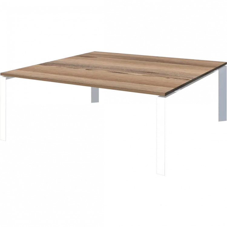 Стол переговорный на металлокаркасе НТМП.П.160.11 Дуб сафари/Белый 1600x1100x750 Аргентум-МП