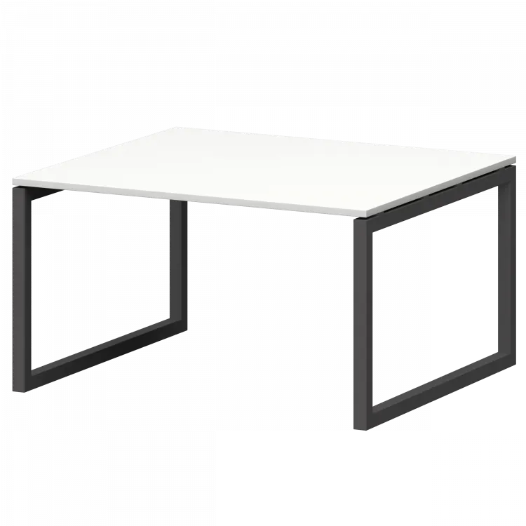 Стол переговорный на металлокаркасе СМСП-О-12.123.Пр50 Белый/Антрацит 1200x1236x750 Смарт