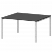 Стол переговорный на металлокаркасе СМСП-П-18.123.Пр25 Графит/Белый 1800x1236x750 Смарт