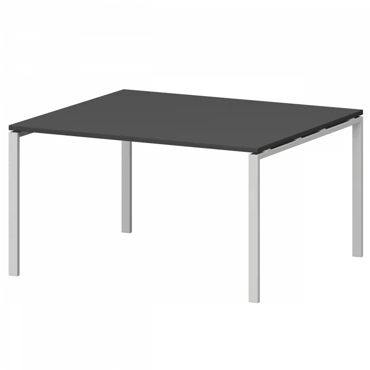 Стол переговорный на металлокаркасе СМСП-П-18.123.Пр25 Графит/Белый 1800x1236x750 Смарт