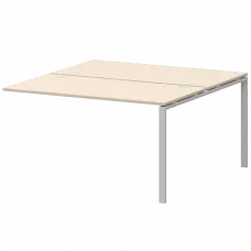 Модуль двойной на 2 рабочих места АМБЭ-002 Бук/Белый 1200x1496x760 Арго-М