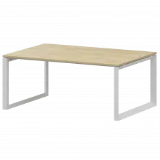 Стол переговорный на металлокаркасе НТМП.О.160.11 Баттл Рок/Белый 1600x1100x750 Аргентум-МП