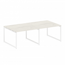 Metal System Quattro Перег. стол (2 столешницы) на О-образном м/к 40БО.ПРГ-2.2 Дуб Наварра/Металл Бе