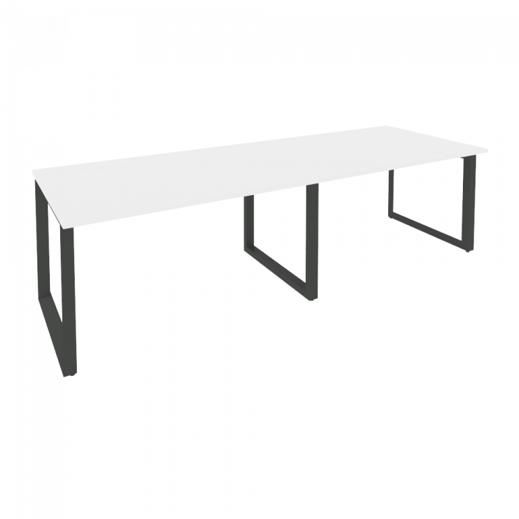 Onix Стол переговорный O.MO-PRG-2.3 Белый Бриллиант/Металл Антрацит 2760*980*750