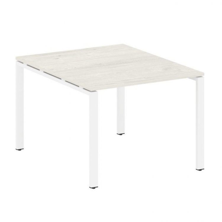 Metal System Переговорный стол (1 столешница) на П-образном м/к БП.ПРГ-1.1 Дуб Наварра/Металл Белый