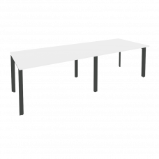 Onix Стол переговорный O.MP-PRG-2.3 Белый Бриллиант/Металл Антрацит 2760*980*750