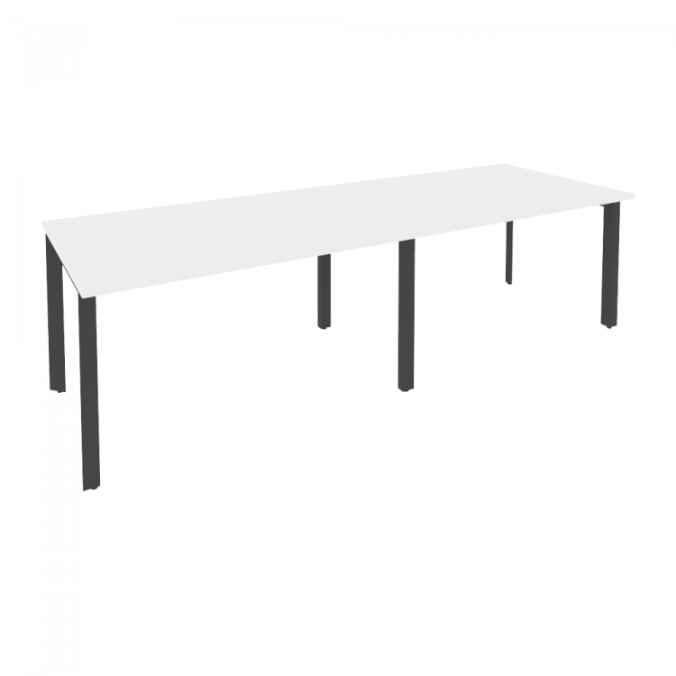 Onix Стол переговорный O.MP-PRG-2.3 Белый Бриллиант/Металл Антрацит 2760*980*750