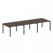Metal System Quattro Переговорный стол (3 столешницы) на П-оразном м/к 50БП.ПРГ-3.2 Венге Цаво/Метал