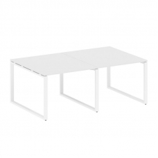 Metal System Переговорный стол (2 столешницы) на О-образном м/к БО.ПРГ-2.1 Белый/Металл Белый 2000*1