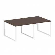 Metal System Переговорный стол (2 столешницы) на О-образном м/к БО.ПРГ-2.1 Венге Цаво/Металл Белый 2