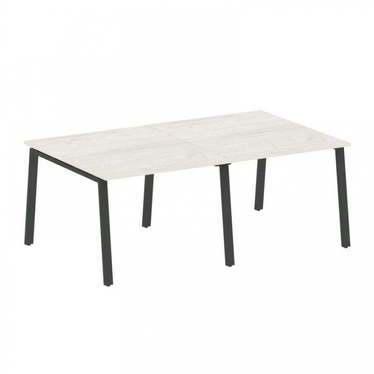 Metal System Переговорный стол (2 столешницы) на А-образном м/к БА.ПРГ-2.1 Дуб Наварра/Металл Антрац