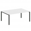 Metal System Переговорный стол (1 столешница) на П-образном м/к БП.ПРГ-1.5 Белый/Металл Антрацит 180