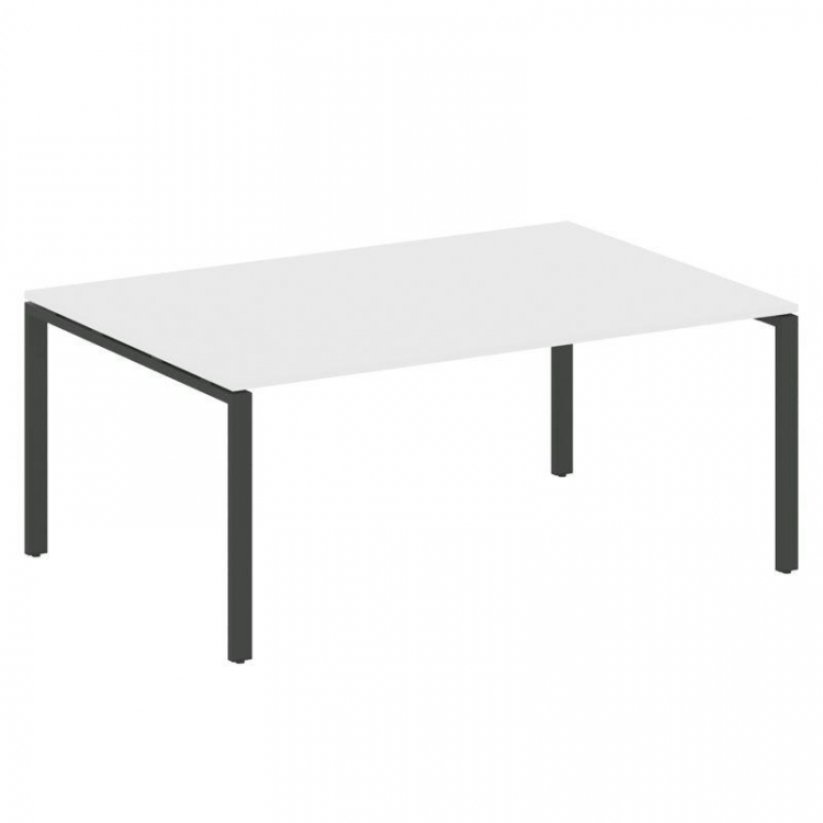Metal System Переговорный стол (1 столешница) на П-образном м/к БП.ПРГ-1.5 Белый/Металл Антрацит 180