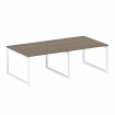 Metal System Quattro Переговорный стол (2 столешницы) на О-образном м/к 50БО.ПРГ-2.2 Вяз Благородный