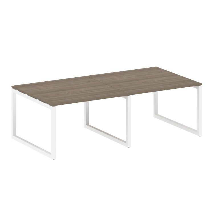 Metal System Quattro Переговорный стол (2 столешницы) на О-образном м/к 50БО.ПРГ-2.2 Вяз Благородный