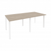 Onix Стол переговорный O.MP-PRG-2.1 Дуб Аттик/Металл Белый 1960*980*750