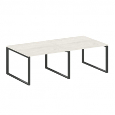 Metal System Переговорный стол (2 столешницы) на О-образном м/к БО.ПРГ-2.2 Дуб Наварра/Металл Антрац