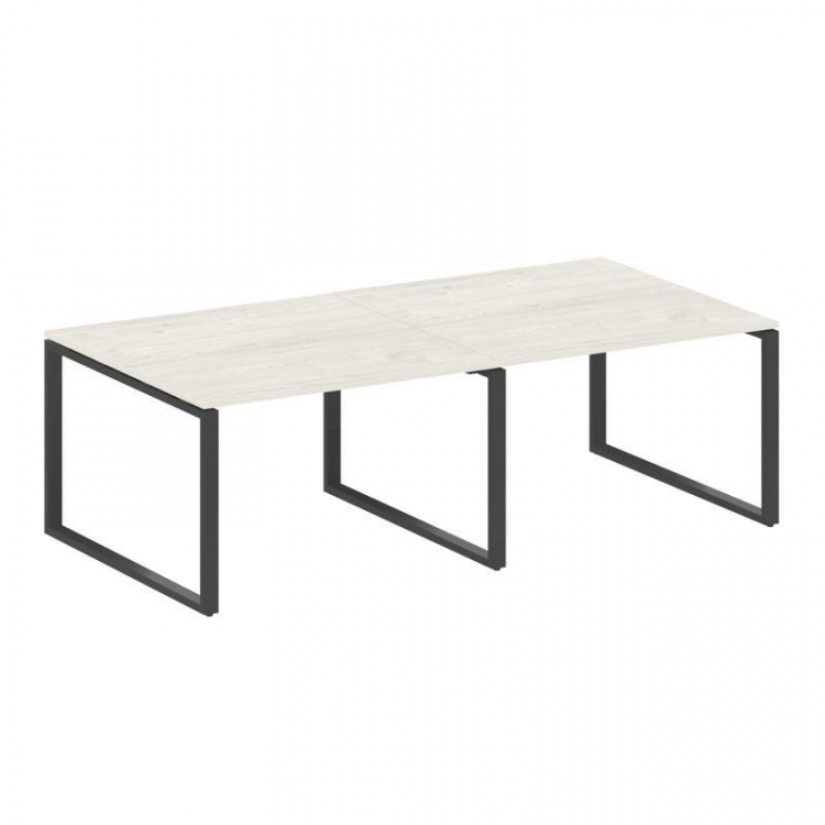 Metal System Переговорный стол (2 столешницы) на О-образном м/к БО.ПРГ-2.2 Дуб Наварра/Металл Антрац