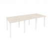 Onix Стол переговорный O.MP-PRG-3.0 Денвер Светлый/Металл Белый 2340*980*750