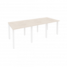 Onix Стол переговорный O.MP-PRG-3.0 Денвер Светлый/Металл Белый 2340*980*750