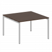 Metal System Quattro Переговорный стол (1 столешница) на П-образном м/к 40БП.ПРГ-1.2 Венге Цаво/Мета