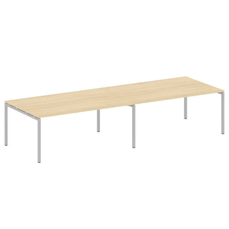 Metal System Quattro Переговорный стол (2 столешницы) на П-образном м/к 40БП.ПРГ-2.5 Акация Лорка/Ме