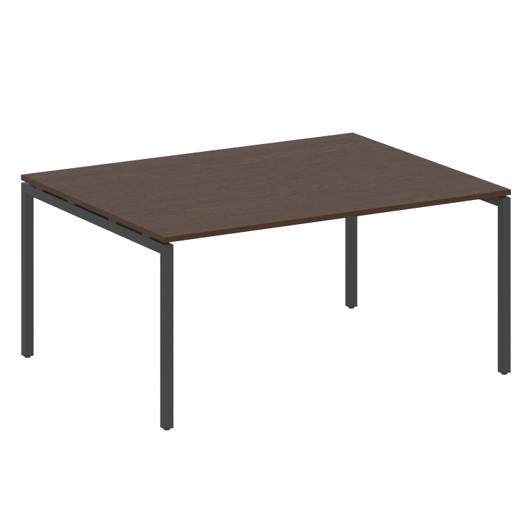 Metal System Quattro Переговорный стол (1 столешница) на П-образном м/к 40БП.ПРГ-1.4 Венге Цаво/Мета