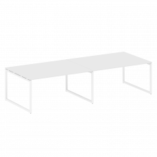 Metal System Quattro Перег. стол (2 столешницы) на О-образном м/к 40БО.ПРГ-2.4 Белый/Металл Белый 32