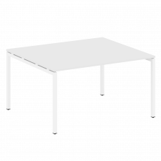Metal System Quattro Переговорный стол (1 столешница) на П-образном м/к 40БП.ПРГ-1.3 Белый/Металл Бе