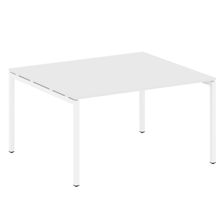 Metal System Quattro Переговорный стол (1 столешница) на П-образном м/к 40БП.ПРГ-1.3 Белый/Металл Бе