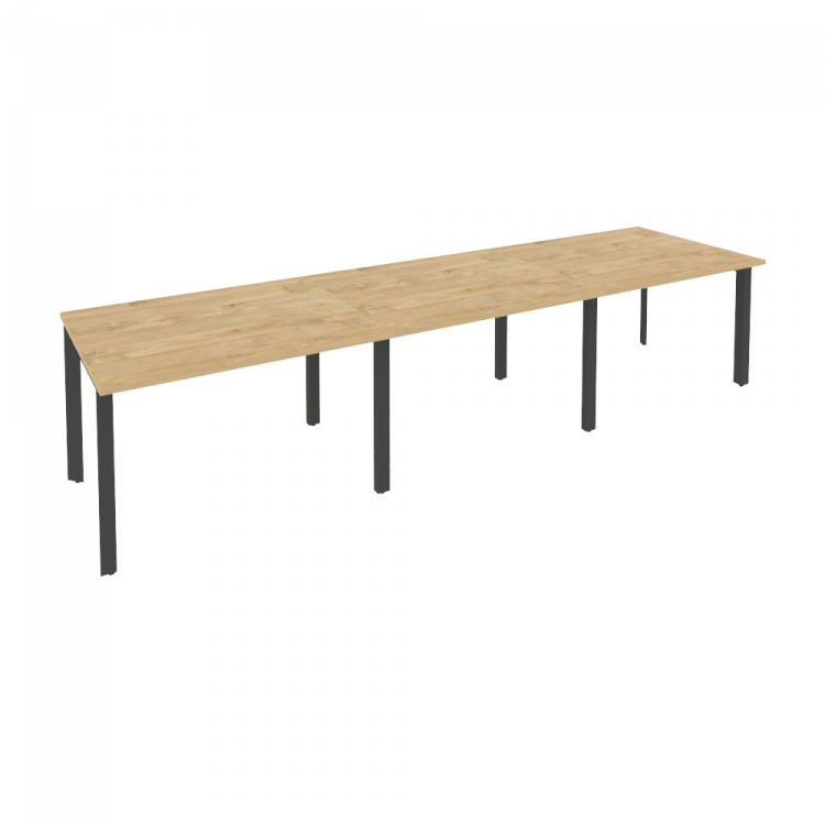 Onix Стол переговорный O.MP-PRG-3.2 Тиквуд Светлый/Металл Антрацит 3540*980*750