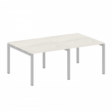 Metal System Quattro Переговорный стол (2 столешницы) на П-образном м/к 50БП.ПРГ-2.1 Дуб Наварра/Мет