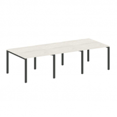 Metal System Переговорный стол (3 столешницы) на П-оразном м/к БП.ПРГ-3.1 Дуб Наварра/Металл Антраци