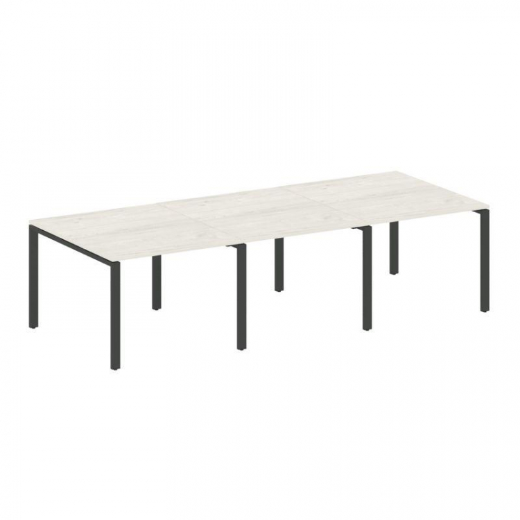 Metal System Переговорный стол (3 столешницы) на П-оразном м/к БП.ПРГ-3.1 Дуб Наварра/Металл Антраци