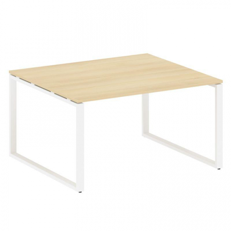Metal System Переговорный стол (1 столешница) на О-образном м/к БО.ПРГ-1.3 Акация Лорка/Металл Белый