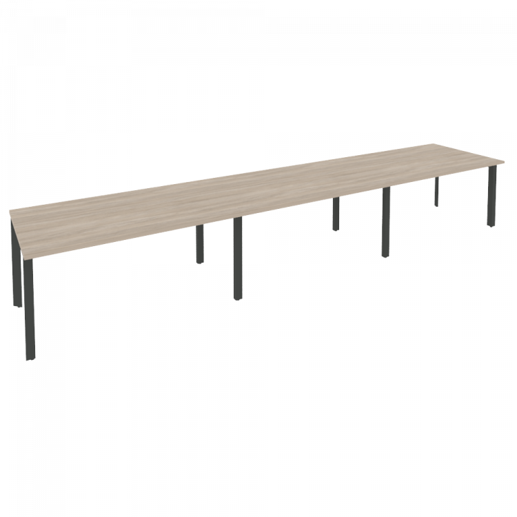 Onix Стол переговорный O.MP-PRG-3.4 Дуб Аттик/Металл Антрацит 4740*980*750