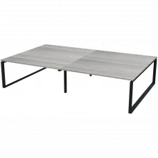 Стол переговорный на металлокаркасе НТМП.О.120.11.2 Лиственница/Антрацит 2400x1100x750 Аргентум-МП