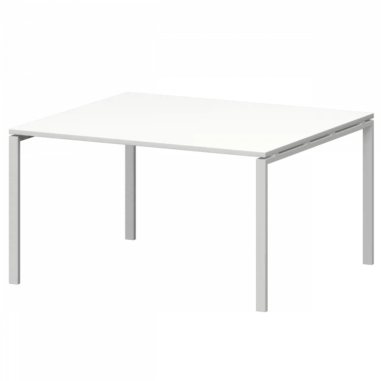 Стол переговорный на металлокаркасе СМСП-П-16.123.Пр25 Белый/Белый 1600x1236x750 Смарт