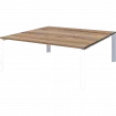 Стол переговорный на металлокаркасе НТМП.П.180.11 Дуб сафари/Белый 1800x1100x750 Аргентум-МП