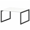 Стол переговорный на металлокаркасе СМСП-О-14.123.Пр50 Белый/Антрацит 1400x1236x750 Смарт