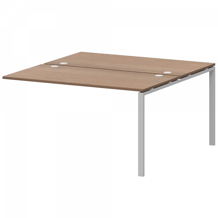 Модуль двойной на 2 рабочих места АМБЭ-004 Орех/Белый 1600x1496x760 Арго-М