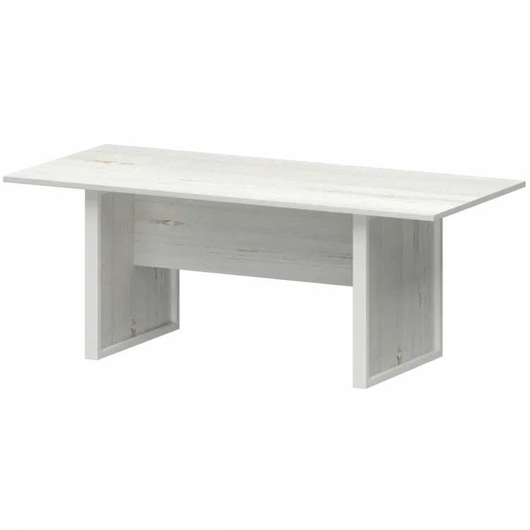 Стол заседаний НТМ-200.90-КМК Сосна винтер/Белый 2000x900x750 Аргентум-М